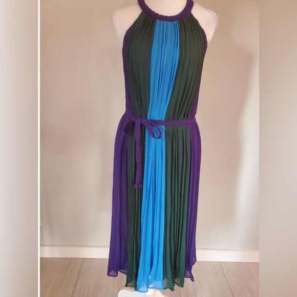 White House Black Market Elegant Multicolor Halter Dress size S - Picture 1 of 9